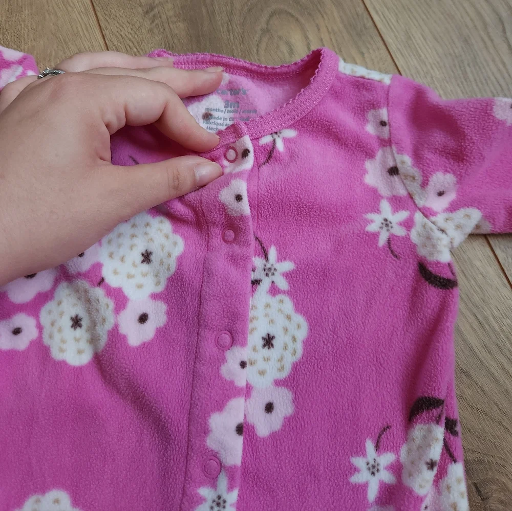 3m Soft Fleece Carter's Floral Sleeper